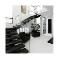 Glass Railing Straight Staircase Design iron snail price stairs